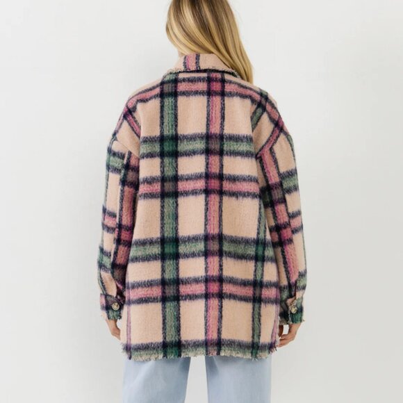 Plaid Button-Up Jacket/Shacket - Picture 3 of 6